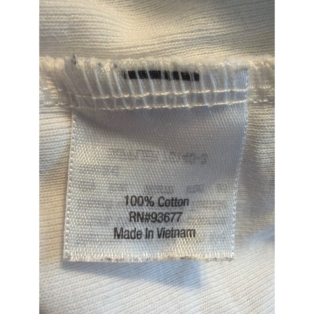 St Johns Bay White Cotton Short Sleeve T-Shirt Womens Plus Size 1X Crew Neck Tee - Picture 3 of 5